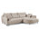Bairo 3 Seater Fabric Reclining Chaise End Sofa