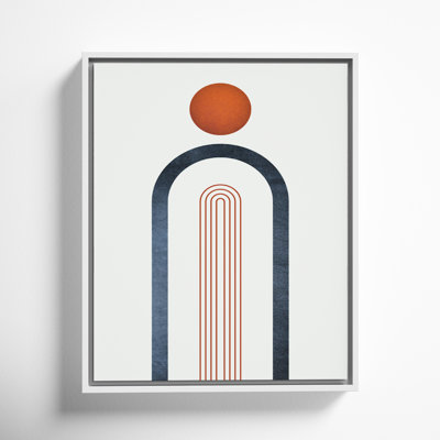 Maguire "Minimalist Midcentury Orange Navy I" Print