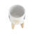 S/2 5/8" Funky Planter W/ Stand, White