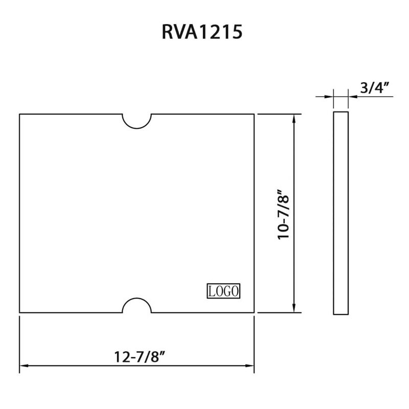 Planche à découper de remplacement en bois massif 13 po x 11 po Ruvati pour éviers de poste de travail RVH8215 et RVQ5215