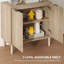 Armoire décorative, armoire de rangement avec tablette réglable, chêne