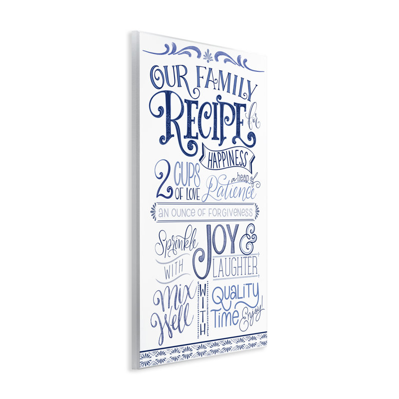 «Our Family Recipe», plaque murale par Nicole Tamarin
