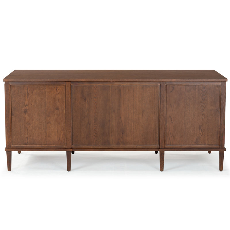 Ariella 5 Drawer Wood Desk, Walnut