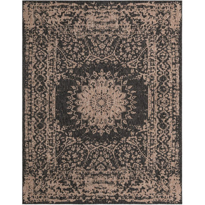 Contemporary Hintz Runner Rug Black Color