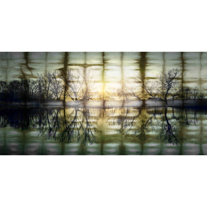 «Arnbiorn Reflections At Sunset» par Parvez Taj - reproduction de photo sur toile, H 12 po x l 24 po