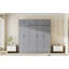 Grands lits escamotables peu encombrants avec solutions de rangement en MDF gris