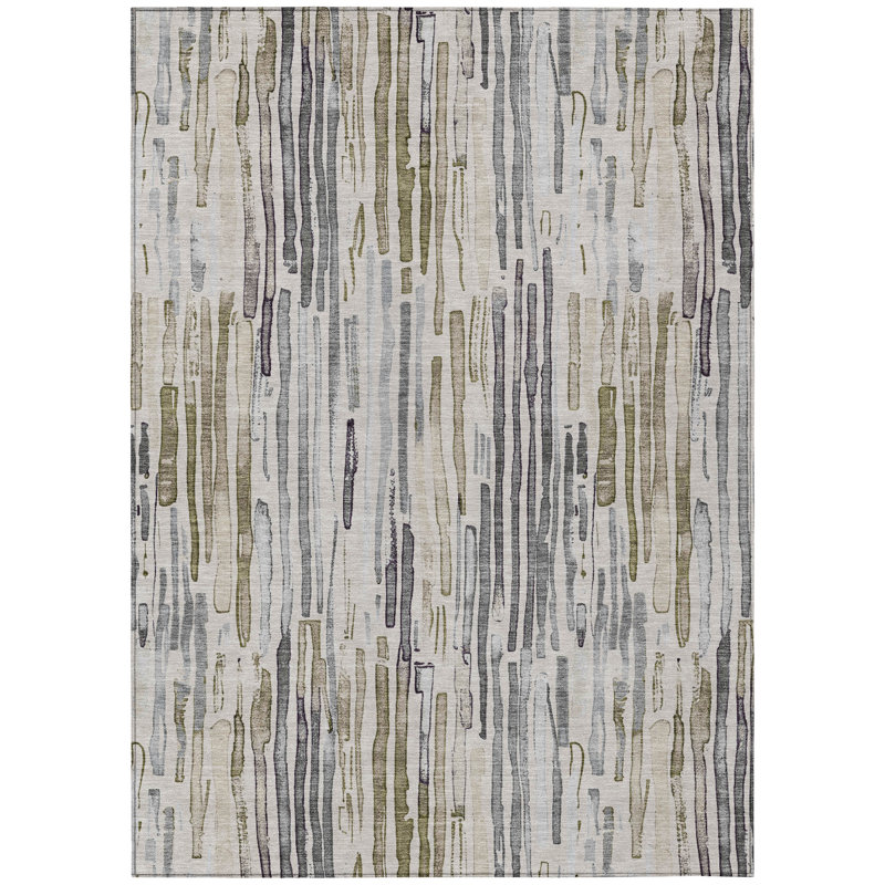 Tapis intérieur / extérieur brun Caelira, 10 pi x 14 pi