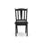 3-Pc Kitchen Dining Table Set Contains a Dining Table and 2 Mid Century Dining Chairs with Slatted Back - Black Finish-83870243-7539890-7539891