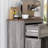 Gray Side Cabinet. With Double Doors, Drawer & Adjustable Shelf. For Bedroom And Living Room. Ample Storage Space. Tipping. Particleboard Made. 23.5"W X 11.75"D 34.5"H Cabinet, - Vintage Handles,-820705395