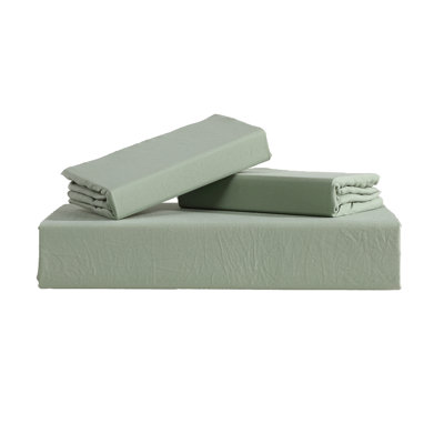 Ensemble de housse de couette à volants pour grand lit, 2 pièces Shabby Chic Farmhouse, conception à volants rétro, microfibre douce, vert