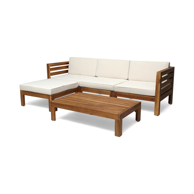 Cambridge L Shape Sofa Set, Beige