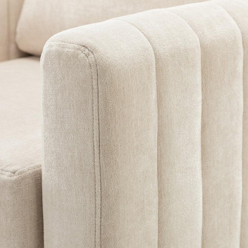 Fauteuil club l 32,5 po Ardarius, Polyester ivoire