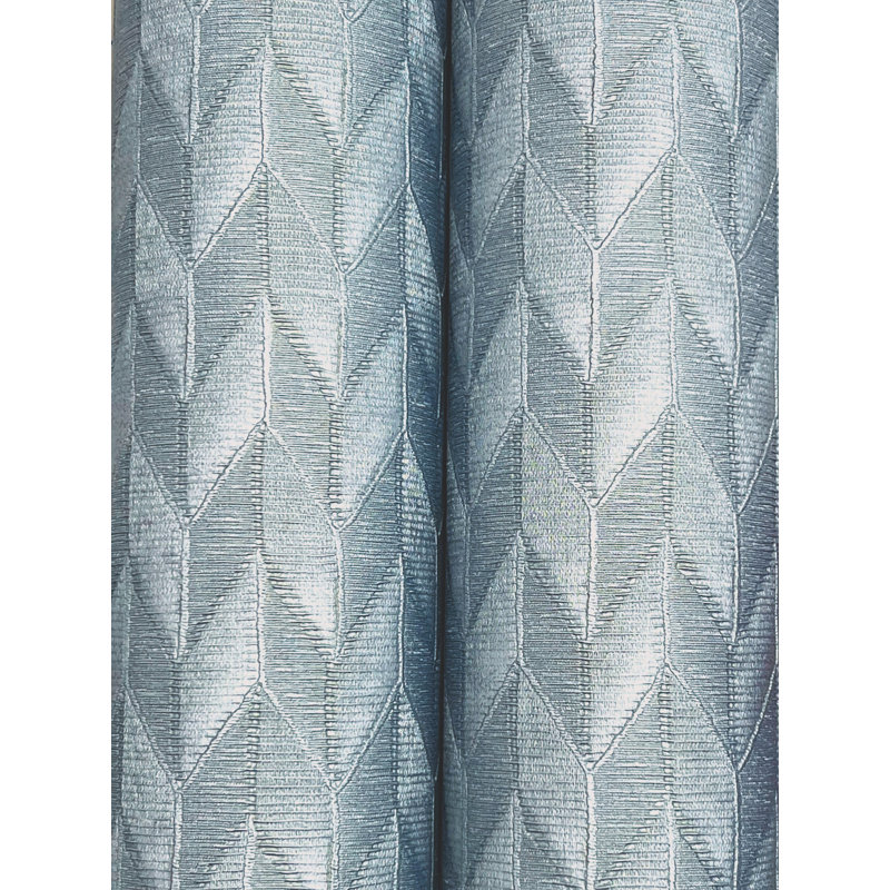 Papier peint Sestrières, Bleu sarcelle foncé