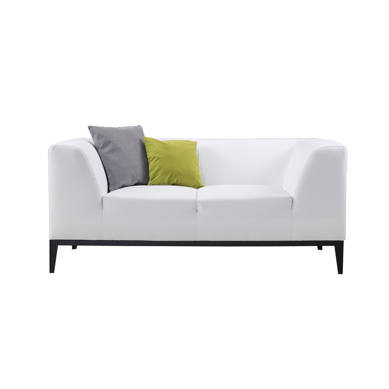 Causeuse Hogarth, Simili cuir blanc