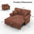 Chenille Chaise Lounge Sofa Bed With Removable Cushion-1238241483