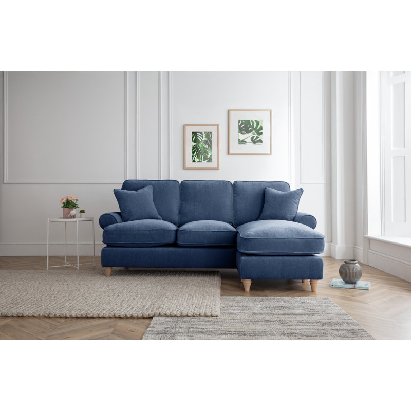 Longfellow Corner Chaise Sofa, Navy, Right Hand Facing