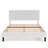 White Full Size Velvet Upholstered Platform Bed Frame With Diamond Tufted Headboard-852658007-805318854