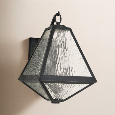 Maribel 2-Light Water Glass Outdoor Wall Lantern