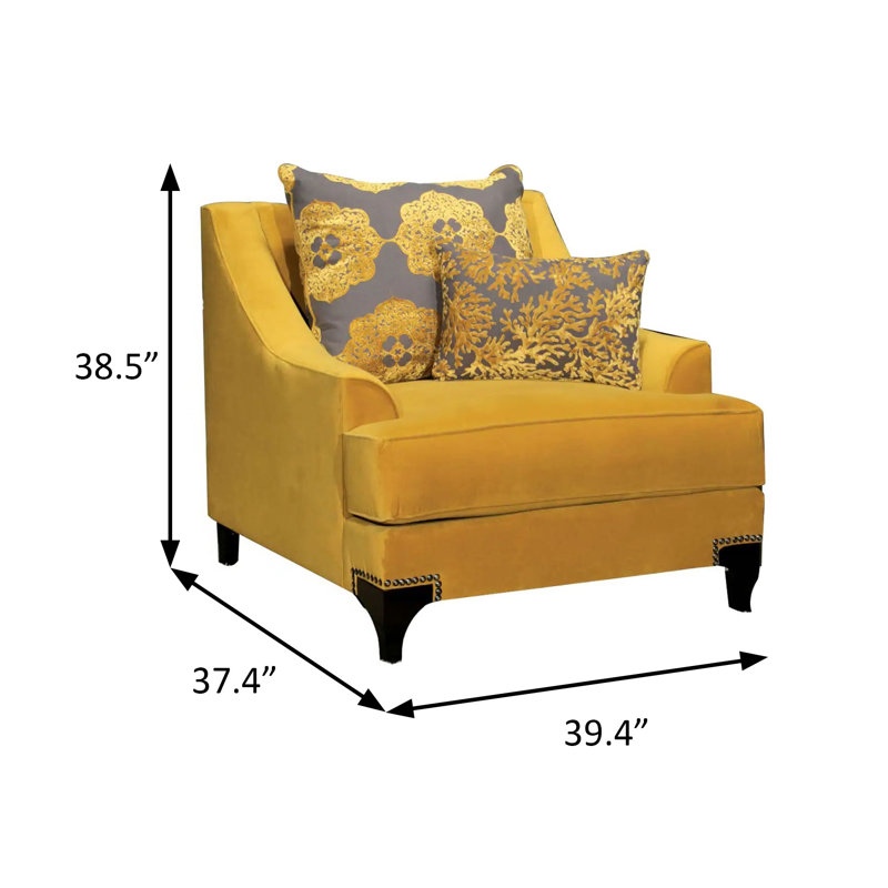 Chaise traditionnelle l 39,4 po, or