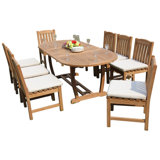 Mas Outdoor 11 - Piece Teak Dining Set