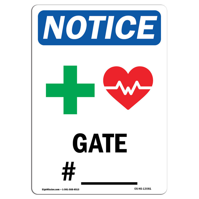 Gate Sign with Symbol