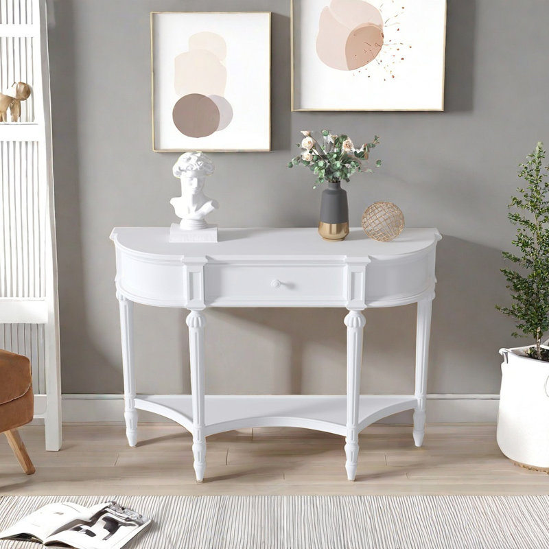 Lourdine, White, 34.65" H x 42.52" W x 14.96" D