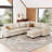 Shavera 6 - Piece Velvet Sectional Sofa L Shaped Modular Couch Living room Corner Sofa with Storage Ottoman-1984834685