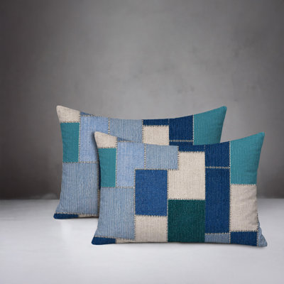 Kazie Patches Indoor/Outdoor Reversible Pillow