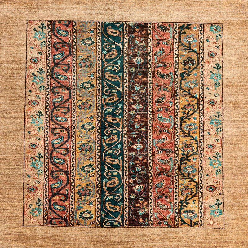 Tapis abstrait moderne 1838, Carré 6 pi