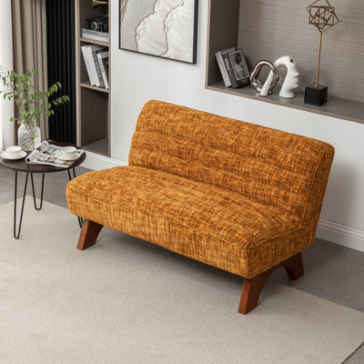 Johson Tufted Upholstered Loveseat with Wood Legs