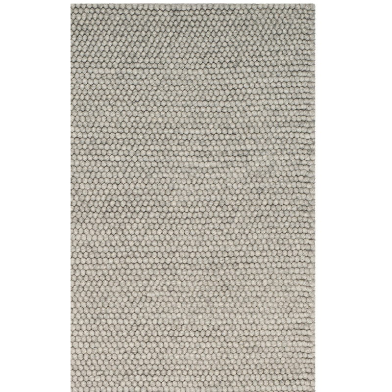 Tapis argenté fait à la main Elle, Rectangle 2 pi x 3 pi