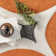 Southam Geometric Accent Rug for Living Room Bedroom Dining Room Entryway Kitchen, Deep Orange/White