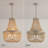 8 - Light Wooden Beaded Chandelier Boho Accents for Dining Room，Living Room