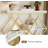 Modern 3-Tier Narrow Console Table with Gold Metal Legs for Entryway, Living Room & Hallway