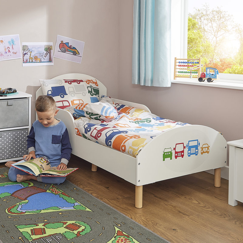Kids White Toddler Bed – Transport