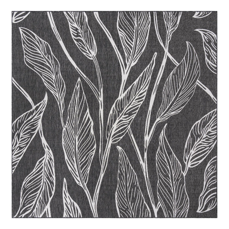 Firman Beachcrest Home Leaf Wygant Indoor/Outdoor Area Rug, Square 10'8"
