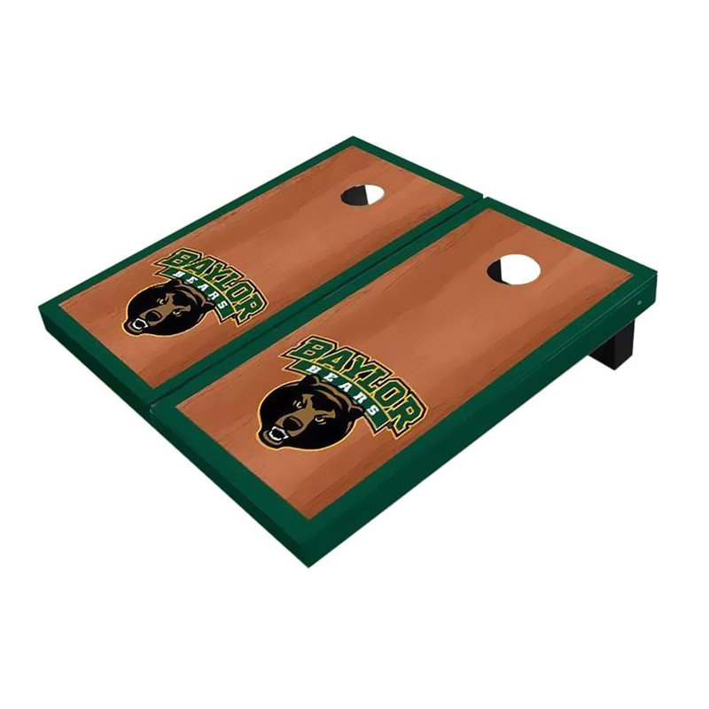 Ensemble de planches cornhole 2 pi x 4 pi, Jaune, Baylor University Bear Head 5