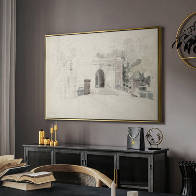 Croquis rétro-XXXI, reproduction sur toile flottante