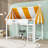 Loft Bed with Canopy, LED String Lights and Built-in Bookshel-1296832022-1296832021