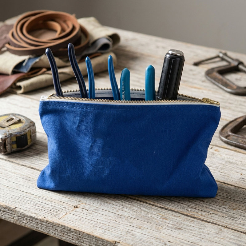 4-Pack 12.5'' Canvas Zipper Tool Pouch Set
