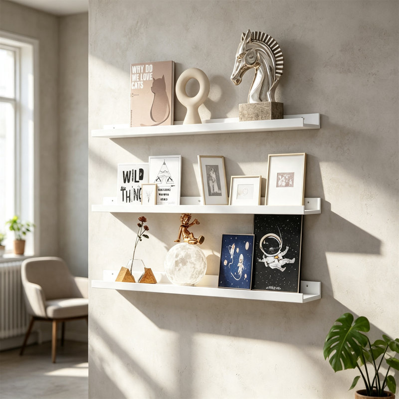 MDF Floating Shelf, White