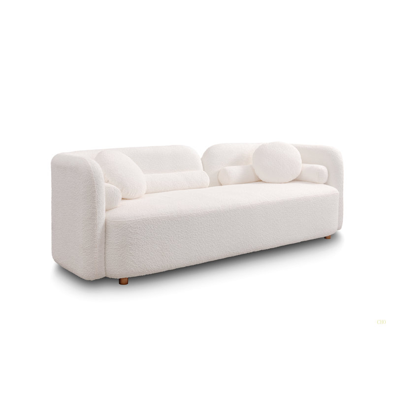 Canapé de luxe moderne et luxueux pour le salon, canapé rembourré Boucle pour le bureau personnel d'un appartement, 3 places