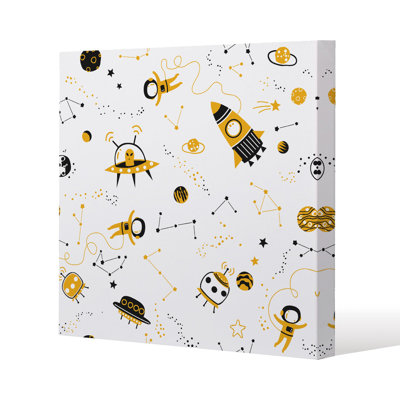 Space Pattern Slim Style Canvas Print, 15mm Slim Real wood.