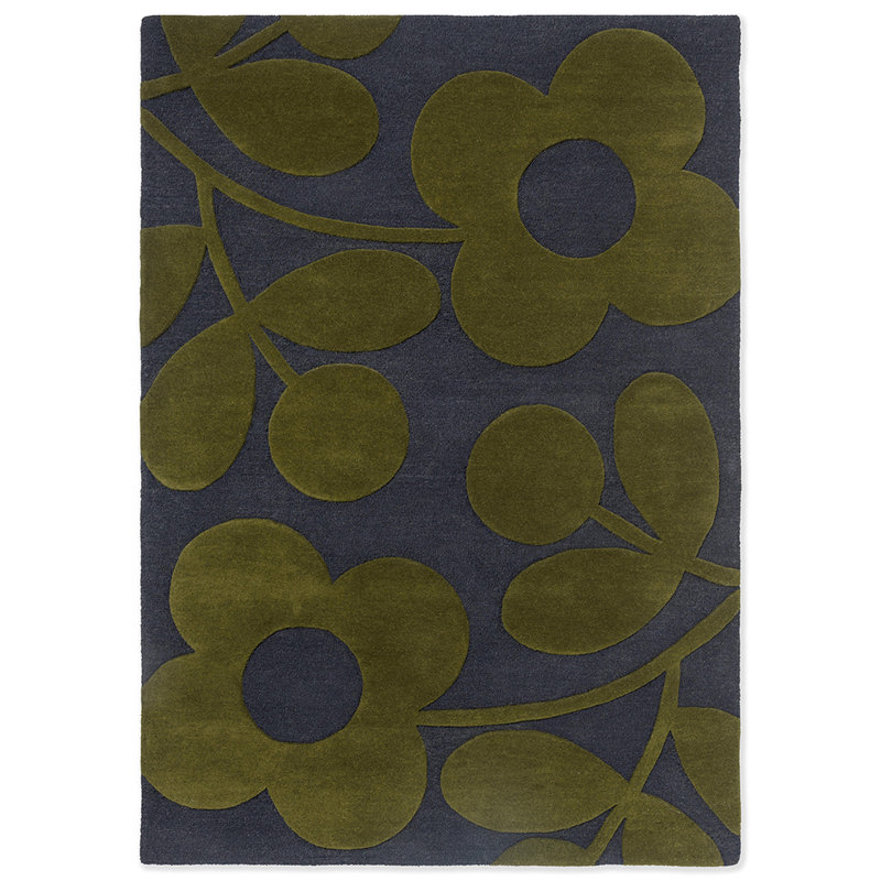 Hand Tufted Wool Floral Area Rug, Rectangle 8'2" x 11'6"