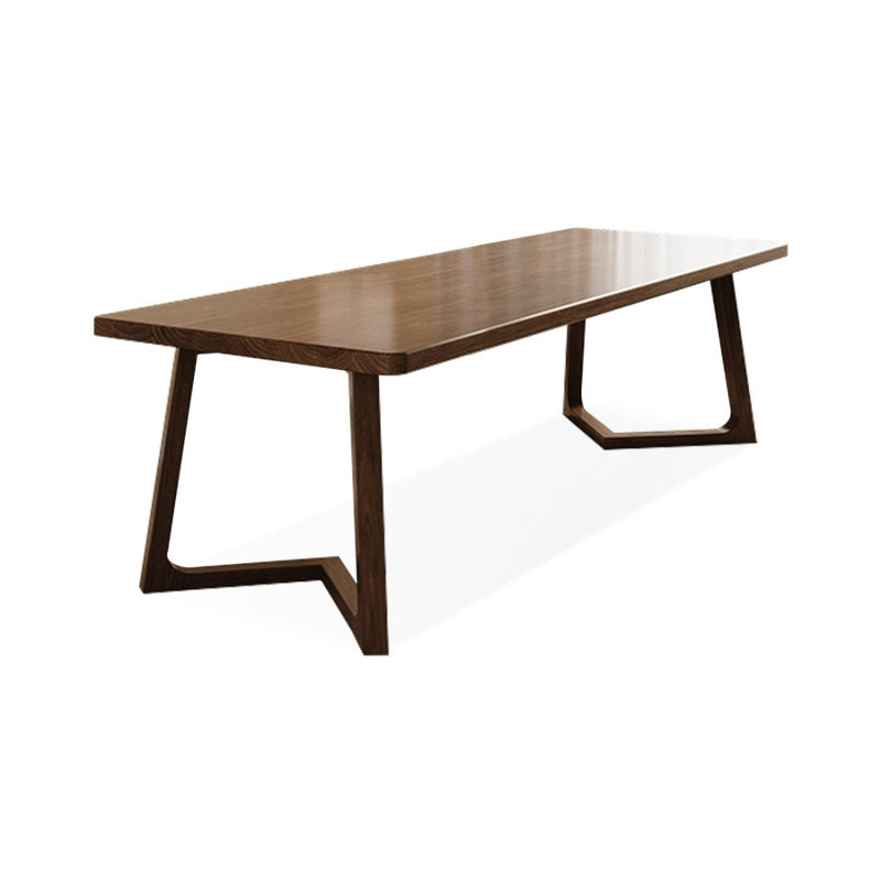 Table de salle à manger rectangulaire moderne et simple en bois massif, H 29,53 po x L 94,49 po x l 39,37 po