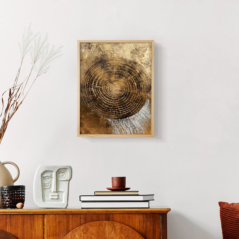 ABSTRACT Series CLXXVIII  -Premium Framed Print -Ready to Hang - No Nails Required AAI400523, Natural, 11" H x 9" W