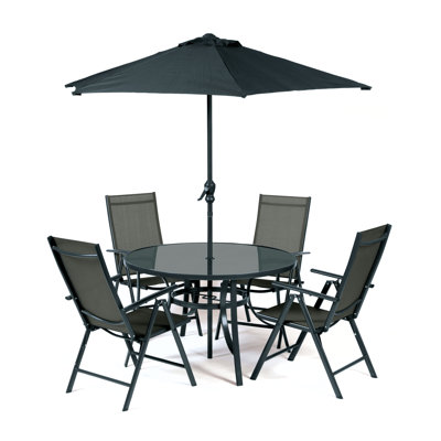 Ensemble repas 5 pièces avec parasol Ubon