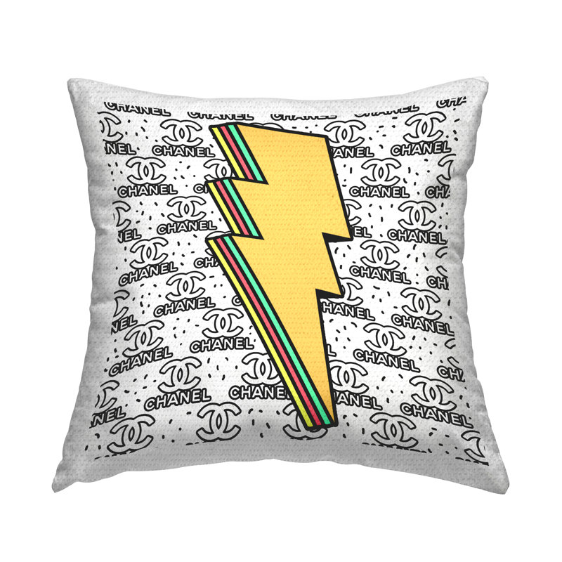 Coussin extérieur Stupell Industries Glam Lightning Bolt