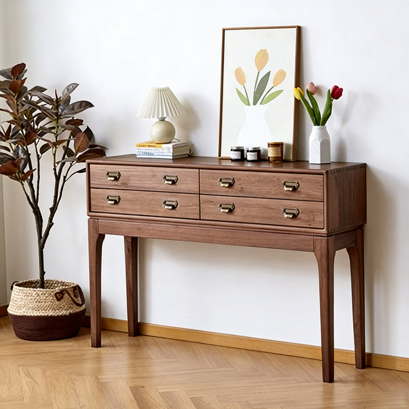 Table d'entrée de style moderne et minimaliste avec rangement, H 35,43 po x l 47,24 po x P 13,78 po