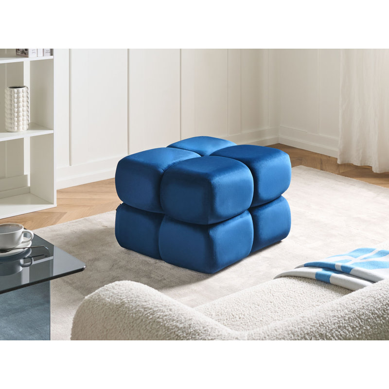 Ottoman, Velvet, Navy